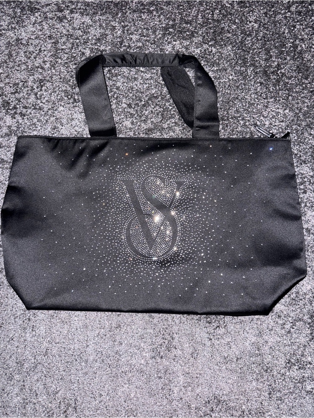 Victoria's Secret Black Crystal Logo Tote